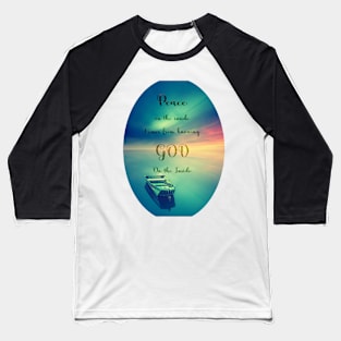 Peace on the Outside Baseball T-Shirt